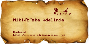 Miklóska Adelinda névjegykártya